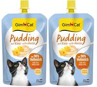 GimCat Pudín con Queso - Snack cremoso para Entretiempo con Calcio - Fabricado en Alemania (1 x 100 g) (Paquete de 2)