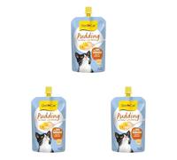 GimCat Pudín con Queso - Snack cremoso para Entretiempo con Calcio - Fabricado en Alemania (1 x 100 g) (Paquete de 3)