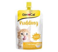 GimCat Pudding con calcio - Snack para gatos de auténtica leche entera con contenido reducido de lactosa para unos huesos sanos - 1 bolsa (1 x 150 g)