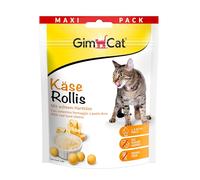 GimCat Rollis, comprimidos de queso - Snack para gatos rico en vitaminas sin cereales con auténtico queso duro - Pack de 6 unidades (6 x 140 g)