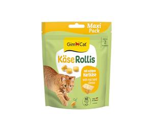 GimCat Rollis, comprimidos de queso - Snack para gatos rico en vitaminas sin cereales con auténtico queso duro - Pack de 6 unidades (6 x 140 g)
