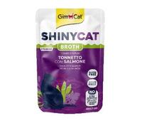 GimCat ShinyCat Broth Atún con Salmón Sobres para Gatos 24 x 70 gr