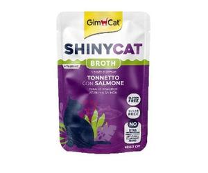 GimCat ShinyCat Broth Atún con Salmón Sobres para Gatos 70 gr