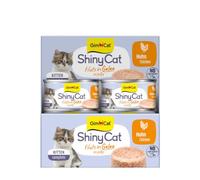 GimCat ShinyCat Gatito en Jalea de Pollo - Comida húmeda con Carne - 24 latas (24 x 70 g)