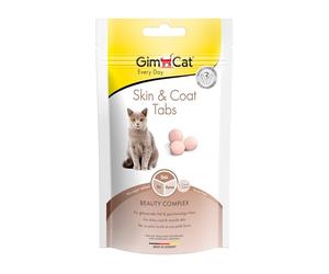 GimCat Skin & Coat, comprimidos - Con biotina, zinc y vitaminas - Complejo de belleza para una piel suave y un pelaje brillante - Pack de 8 (1 x 40 g)
