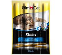GIMCAT Sticks: salchichas de salmón y trucha para gatos, 4 unidades