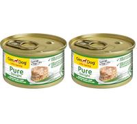 GimDog Pure Delight, Pollo con Cordero - Snack para Perros Rico en proteínas, con Carne tierna en Deliciosa gelatina - 12 latas (12 x 85 g) (Paquete de 2)