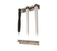 Gimetal Perchero de pared de 3 plazas de aluminio para tapón de ojal ACHPP3