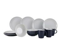 Gimex - Solid Line - Vajilla - Azul y Blanco - 16 Piezas