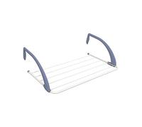 Gimi Airy Tendedero de radiador de Acero y Resina, 3 m de Longitud de tendido, blanco/azul, metal/plastico, interior