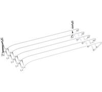 Gimi BRIO 120 - Tendedero Pared, Acero, color Blanco