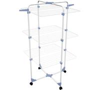 Gimi Tendedero de torre Modular 3, acero, 30 m de tendido, blanco, 71×5×132 cm