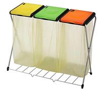Gimi Nature Plus 3-Soporte para Bolsas de Basura, Acero Inoxidable, Resina, Multicolor