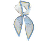 GIMIRO Bufanda de Mujer 148 x 13 cm Seda Imitada Cinturones Floral Polka Dot Stripe Diseño Geométrico (Blue Orange Pale)