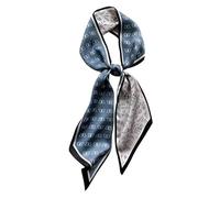 GIMIRO Bufanda de Mujer 148 x 13 cm Seda Imitada Cinturones Floral Polka Dot Stripe Diseño Geométrico (Blue - Pale Butterfly Flower)