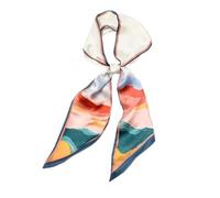 GIMIRO Bufanda de Mujer 148 x 13 cm Seda Imitada Cinturones Floral Polka Dot Stripe Diseño Geométrico (Blue - Green - Red ZGF)