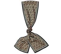 GIMIRO Mujeres Bufanda de Seda Simulada para 150 x 16 cm Doble cara Esquina cuadrada varios estilos Estampado Punto de onda Rayas (Black Coffee E)
