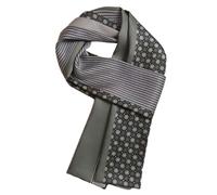 GIMIRO Mujeres Bufanda de Seda Simulada para 150 x 16 cm Doble cara Esquina cuadrada varios estilos Estampado Punto de onda Rayas (Dark Gray Gentle Men)