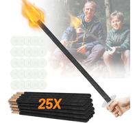 Gimisgu 25 antorchas, antorchas de 72 cm, tiempo de combustión de 90-100 minutos, con bandeja de goteo, adecuadas para senderismo, fiesta de hoguera, actividades al aire libre, antorchas infantiles,