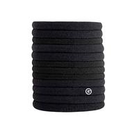 GIMME Bandas finas para el cabello, elásticos de microfibra para el cabello que no se rompe, una sujeción firme pero suave durante todo el día sin enganches, abolladuras o roturas, ónix negro