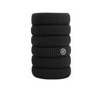 Gimme Beauty - Bandas de cabello gruesas - Onyx negro - Pintas para el cabello sin daos - Hecho con elastics de microfibra sin costura - Accesor