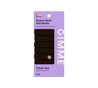 Gimme Beauty - Bandas para el cabello grueso extra elásticas (6 unidades), color marrón oscuro