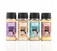 Gimme Sabor - Pack de Sazonadores Veganos Gourmet | “Foodie en 5 segundos” | 4 Sabores Intensos | Sin Alérgenos | Sin Aditivos