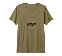 Gimme Space de la NASA con el Logotipo de Gusano de la NASA Camiseta Premium