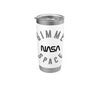 Gimme Space de la NASA con el logotipo de gusano de la NASA Vaso térmico de acero inoxidable de doble pared