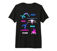 Gimnasia Chica Bóveda Barras Viga Piso Gimnasta Artística Camiseta Premium
