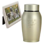 Gimnasia funeraria para mascotas | Gimnasia pequeña con memoria inoxidable para cenizas | Mini portacenizas como memorial para mascotas o personas, Memoria