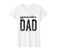 Gimnasia Papá Hija Gimnasta Animar Padre Papás Hijas Camiseta gráfica económica, Mujer, Blanco, S