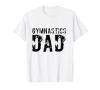 Gimnasia para Hombre, papá, Hija, Gimnasta, animar, papás, Hijas Camiseta gráfica económica, Hombre, Blanco, XL