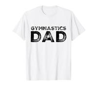 Gimnasia para Hombre, papá, Hija, Gimnasta, animar, papás, Hijas Camiseta gráfica económica, Hombre, Blanco, XL