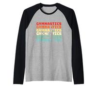 Gimnasia Retro Gymnast Balance Beam Sport Camiseta Manga Raglan