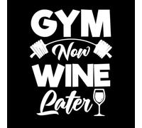 Gimnasio ahora, vino después, entrenamiento, gimnasio, tipografía, citas Decoración de vinilo para pared 52x67.5cm Varios tamaños Blanco