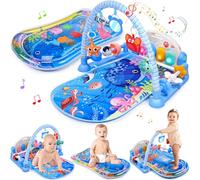 Gimnasio Bebe Alfombra Agua Bebe | Tapete Actividades Bebe con Piano de Juego para 0-6 y 6-24 Meses | Regalo Ideal para Recién Nacidos y Desarrollo Motriz