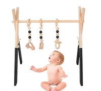 Gimnasio de actividades para niños pequeños,Gimnasio infantil con marco de madera inodoro | Juguetes de desarrollo temprano para guardería, sala de recién nacidos, sala de estar, centro de Honhoha