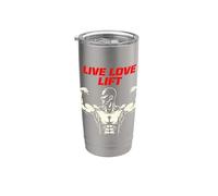 Gimnasio de entrenamiento de fitness Live Love Vaso térmico de acero inoxidable de doble pared