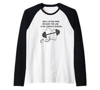 Gimnasio de Entrenamiento Law No Burder Faith Jesus Camiseta Manga Raglan