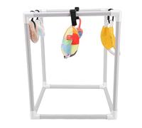 Gimnasio de Juegos para Perros Parque Infantil de Enriquecimiento con Tuberías de PVC Resistente para Perros Pequeños Juguete Correa Ajustable 5 Juguetes para Cachorros Enérgicos 5x40x40cm