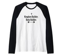 Gimnasio de Levantamiento de Pesas Kingdom Builder Jesus Faith Camiseta Manga Raglan