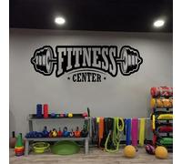 Gimnasio Decoración de vinilo Decal de pared Club de fitness Pegatinas decorativas de pared Accesorios para la decoración del hogar Centro de fitness Mural de arte 120x42cm