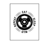 gimnasio fitness vida diaria Decoración de vinilo para pared 40x50.6cm No se cae Negro