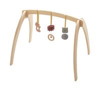 Gimnasio Infantil Plegable De Madera Con Sonajero Educativo | Centro De Actividades Infantil Con Barra De Gimnasio Para Bebés Diario Interior Exterior Guardería Cumpleaños Hogar