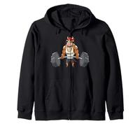 Gimnasio Jacked Cow Buff Sudadera con Capucha