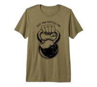 Gimnasio Kettlebell Funny Put The Kettle On Fitness Workout Quote Camiseta Premium