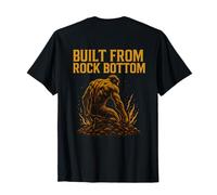 Gimnasio Motivation - Built from Rock Bottom Fitness - Backprint Camiseta