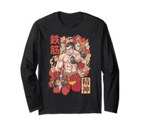 Gimnasio Samurai Iron Muscle Mentality Japonés Entrenamiento Guerrero Manga Larga