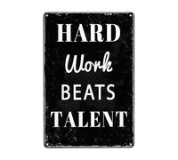 Gimnasio Signo Gimnasio, Trabajo Duro Vencer Talento Letrero De Estaño Decoración Carteles De Pared De Metal Vintage Pared Muestra Placa para Bar Taller Salón